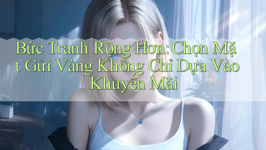 Bức Tranh Rộng Hơn: Chọn Mặt Gửi Vàng Không Chỉ Dựa Vào Khuyến Mãi