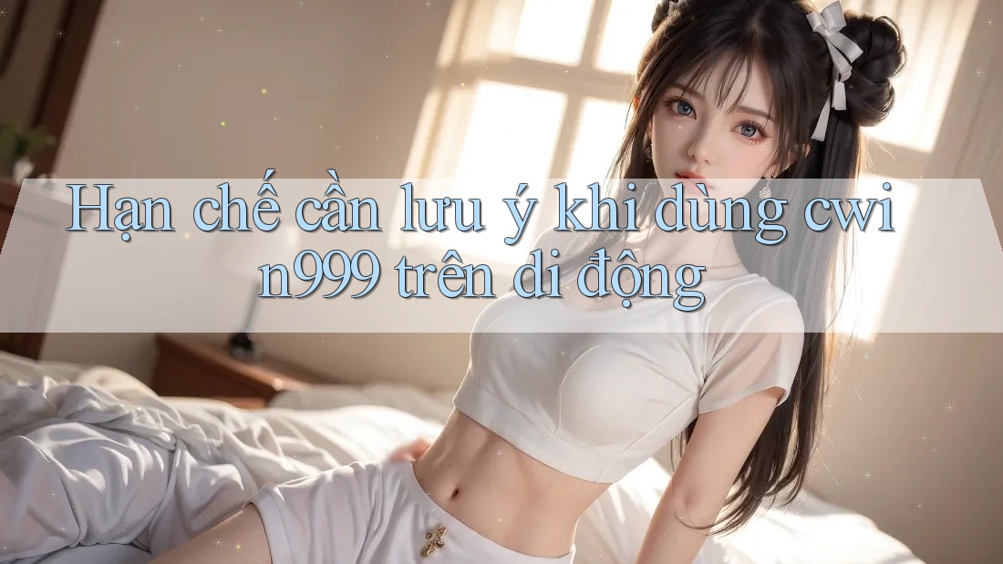 Hạn chế cần lưu ý khi dùng cwin999 trên di động
