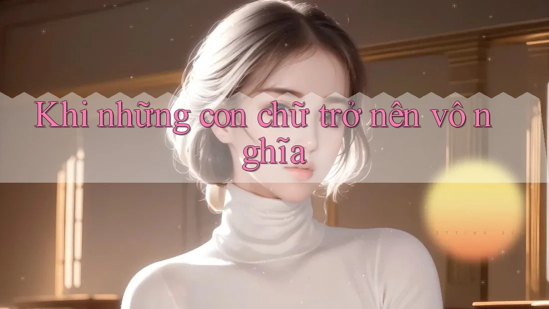 Khi những con chữ trở nên vô nghĩa Khi những con chữ trở nên vô nghĩa